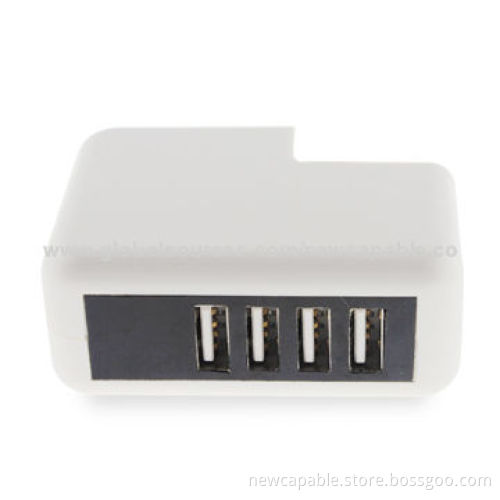 Four USB Travel Charger, 100 to 240V AC, 50/60Hz Input